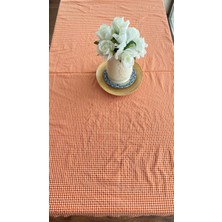 White Alamode Pötikare Turuncu Masa Örtüsü 160X160CM