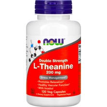 Now Foods Double Strength L-Theanine 200 Mg 120 Veggie Capsules