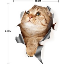 Tsc Kırık Cam Efekti Kedi Araba Oto Sticker Etiket Z3