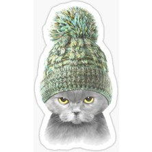 Tsc Ufak Bebek Kedi Araba Oto Sticker Etiket Renkli A5