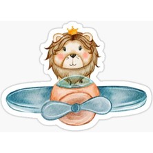 Tsc Ufak Bebek Aslan Araba Oto Sticker Etiket Renkli W8
