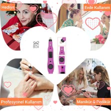 Beauty Box Güçlü Tırnak Törpü Seti Yeni Trend Usb'li Üstün Tasarım Nail Drill Nail Art Beyaz Renk