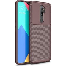 Ankacep Oppo A5 2020 Kılıf Negro Karbon Görünümlü Silikon Kapak