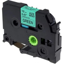 Photo Print Brother P-Touch Muadil Yeşil Etiket 12 mm Tze-Tape AZE731