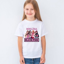 Morinna Isme Özel Blackpink Baskılı Unisex Çocuk Tişört T-Shirt Mr-03