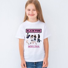 Morinna Isme Özel Blackpink Baskılı Unisex Çocuk Tişört T-Shirt  Mr-08