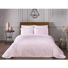 Taç Salice Pembe Tek Kişilik Jakar Pike Takımı