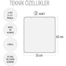 Tox 2 Set - 57 Parça  Tox Az, Çok Oyunu ve Sıradakini Biliyorum (Kış) Keçe Duvar Panoları , Eğitici Oyuncak