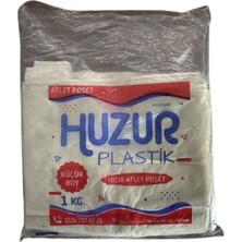 Huzur Beyaz Atlet Poşet 3 Boyutta Set (Kalın Plastikten)