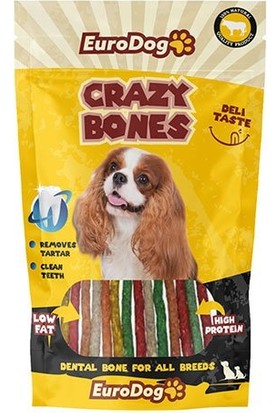 Eurodog Crazy Bone Munchy Burgu Kemik Çubuk Köpek Ödülü 20 Li