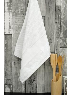 Woop Home 3'lü 50X70 Beyaz Kalın Bordürlü Mutfak Havlusu