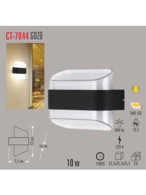 Cata CT-7044 10W Gozo LED Aplik (Günışığı) Cata