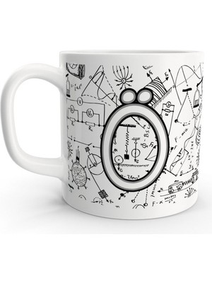 Rock'n Fox Ö Harfi Fizik Formül Tasarım Harfli Kupa Bardak