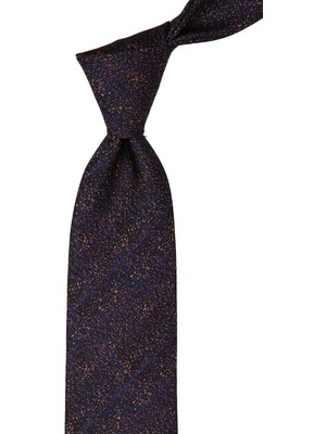 Kravatkolik Siyah Kum Desen Mendilli Klasik Kravat KK10408