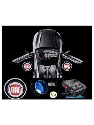 Mega Avm Fiat Egea Punto Linea Kapı Logosu Yeni Nesil Mesafe Sensörlü Pilli Ön 2 Kapı Için Karbon Görünümlü