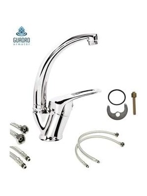 Mega Avm Guadro Mix Kuğu Banyo Lavabo Musluğu Çeşmesi Bataryası