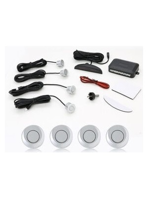 Mega Avm Dijital Ekranlı Araç Park Sensörü Ses Ikazlı 4 Sensörlü Gümüş