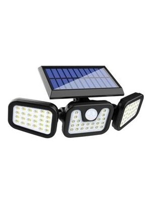 Mega Avm Sge Güneş Enerjili Hareket Sensörlü 74 LED Profosyonel 3 Taraflı 2400 Mah Bahçe Aydınlatması Işık
