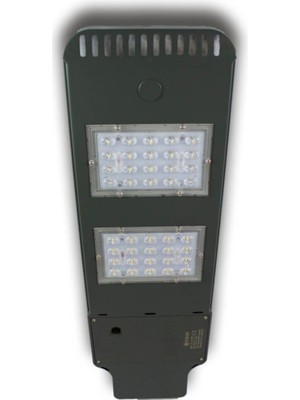 Mega Avm Solar LED Güneş Enerjili Direk Üstü Alüminyum Sokak-Cadde Armatürü 40W Işık ve Hareket Sensörlü