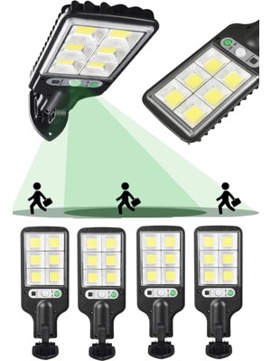 Mega Avm 4 Adet Güneş Enerjili Bahçe Balkon Teras Uzaktan Kumandalı Gece Sensörlü Lambası Su Geçirmez Pro