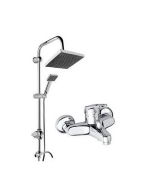 Mega Avm Banyo Musluğu Çeşmesi Bataryası ve Krom Robot Duş Sistemi Set Takım