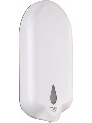 Mega Avm Sensörlü 1200 ml Iç Hazneli Pilli Abs Plastik Beyaz Sıvı Sabun Dispanser Aparatı