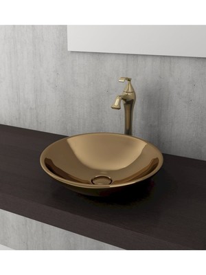Mega Avm Venezia Çanak Lavabo Parlak Altın 40 cm