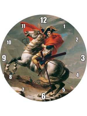 Cakatablo Napoleon Bonaparte Savaş Meydanında Duvar Saati (Çap 50X50 cm )