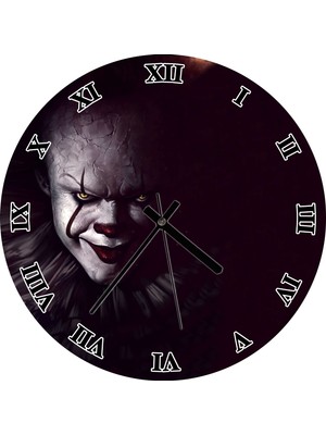 Cakatablo Justin Maller Siyah Zeminde Duvar Saati (Çap 50X50 cm )