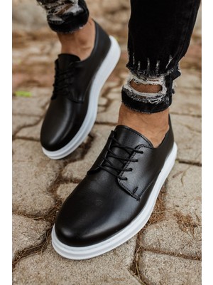 Chekich Yeni Sezon Erkek Tarz Casual Sneakers Günlük Spor Rahat Ayakkabı-Siyah-Beyaz
