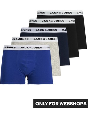 Jack & Jones Jack Jones Erkek 5 Li Düz Renk Boxer 12188760