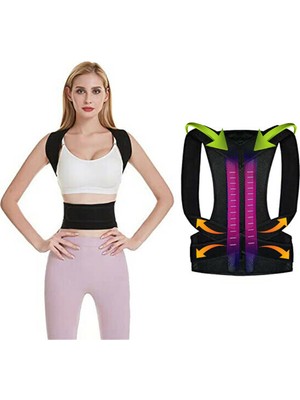 Markaflex Çift Balenli Bel Sırt Omuz Destekleyici Spor Korse Dik Durus Korsesi Dik Durma