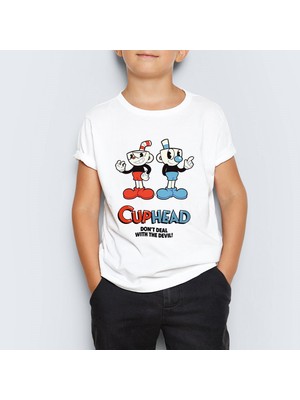 Morinna Cuphead Çocuk Tişört T-Shirt Mr-03