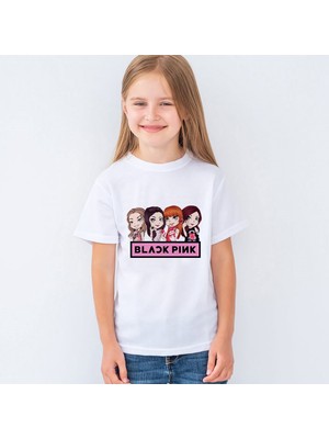 Morinna Blackpink Baskılı Unisex Çocuk Tişört T-Shirt Mr-15