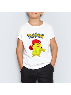 Morinna Pokemon Pikachu Unisex Çocuk Tişört T-Shirt Mr-01
