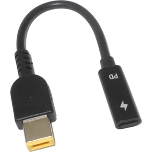 Laptop Güç Kablosu USB Tip-C Kadın Lenovo Için Kare Fiş Şarj Cihazı (Yurt Dışından)