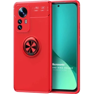 Xiaomi Mi 12 Pro Kılıf Kickstand Ring Holder Kırmızı