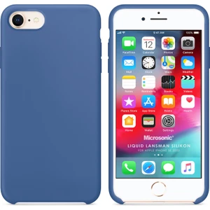 Apple iPhone Se 2022 Kılıf Liquid Lansman Silikon Çini Mavisi