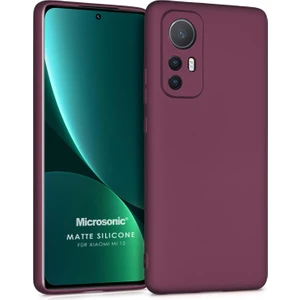 Matte Silicone Xiaomi Mi 12 Kılıf Mor