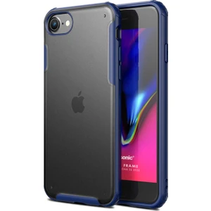 Apple iPhone Se 2022 Kılıf Frosted Frame Lacivert