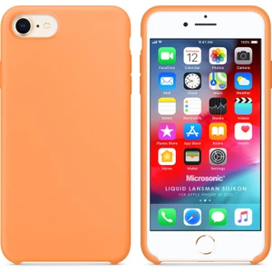 Apple iPhone Se 2022 Kılıf Liquid Lansman Silikon Papaya