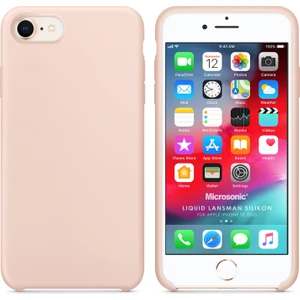 Apple iPhone Se 2022 Kılıf Liquid Lansman Silikon Kum Pembesi