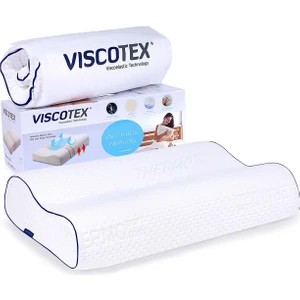 Visco Çift Bombeli Yastık 60 x 40 x 11/9 Cm, Beyaz