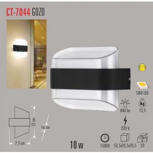 CT-7044 10W Gozo LED Aplik (Günışığı) Cata