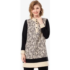 Tiger Desenli Sweatshirt  Bej
