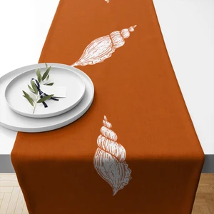 Lux Vie Marin Runner 40 x 140 cm. Desenli Kalın Keten Dokuma Masa Örtüsü Runner