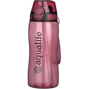 Pipetli Rio Su ve Detoks Su Şişesi Matara Policarbon 750 ml Kırmızı