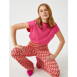 Beli Lastikli Pamuklu Crop Basic Tişört