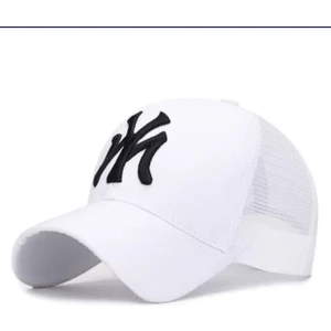Eleven Market Fileli New York Yankees Nakışlı Şapka Beyaz Fileli Ny Şapka