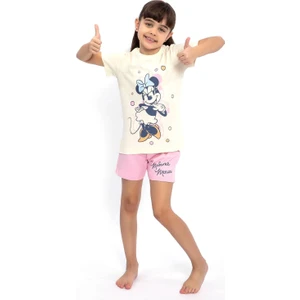 Minnie Mouse Lisanslı Kız Çocuk Şortlu 2'li Takım